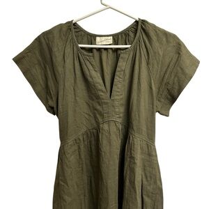 Universal Thread Olive Green Linen Dress